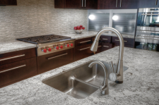 Kitchen glass backsplash granite tops